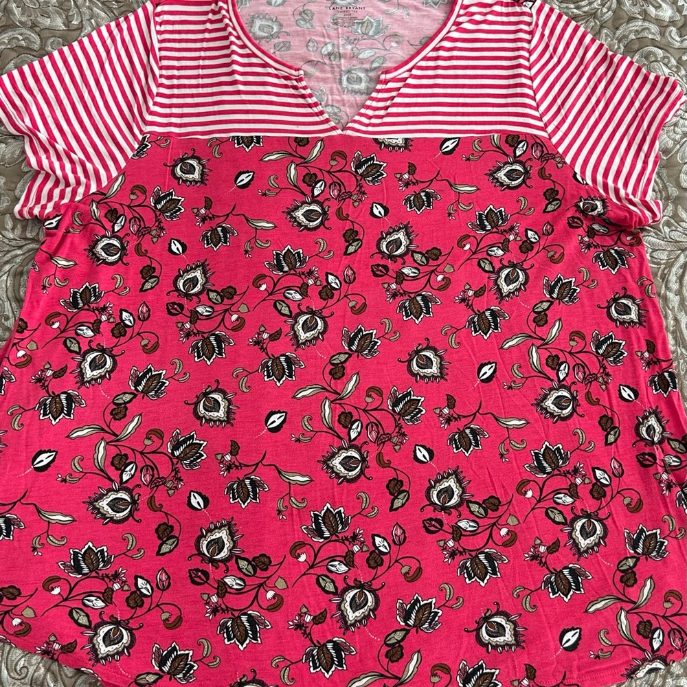 Lane Bryant Floral Swing Tee 22/24
